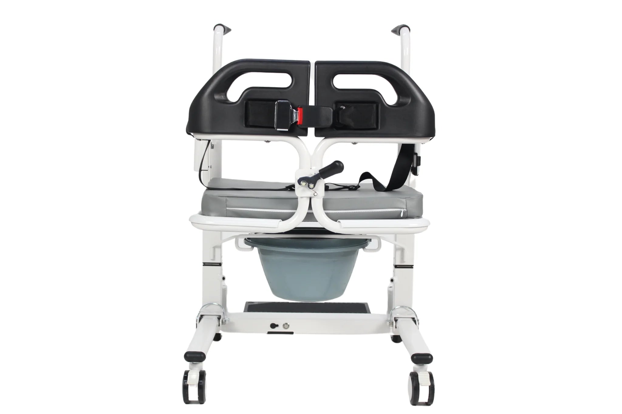 Electric patient transfer commode wheelchair with mouse controller