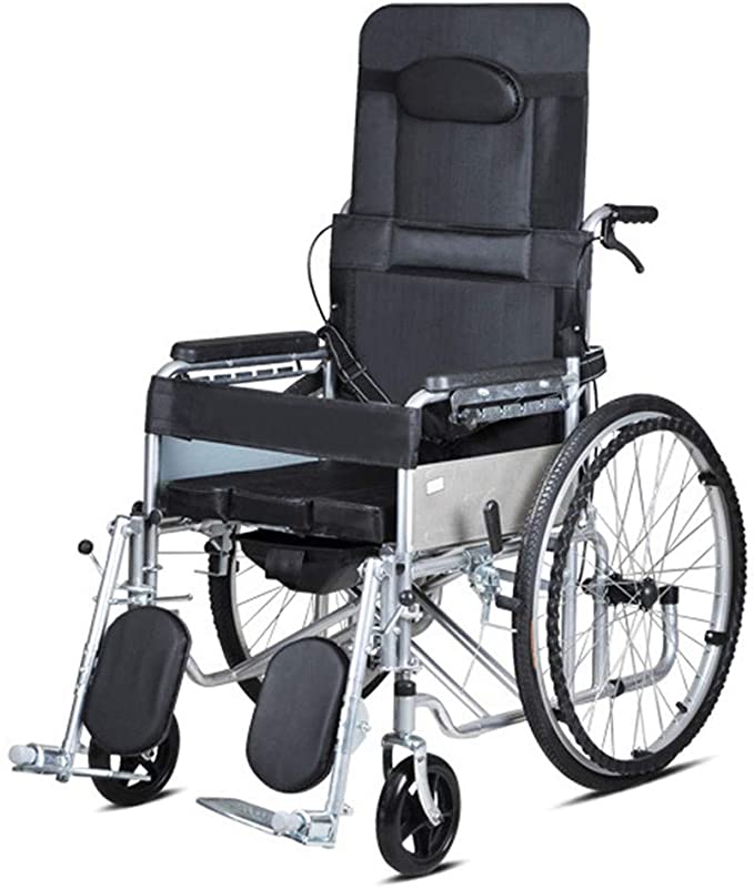 Reclining Wheelchair with Headrest, Footrest