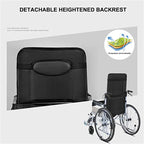 Reclining Wheelchair with Headrest, Footrest