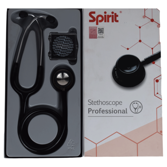 SPIRIT | Classic Deluxe Dual Head Stethoscope - Black Edition